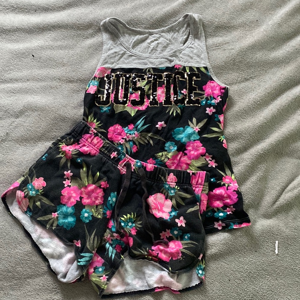 justice matching floral set